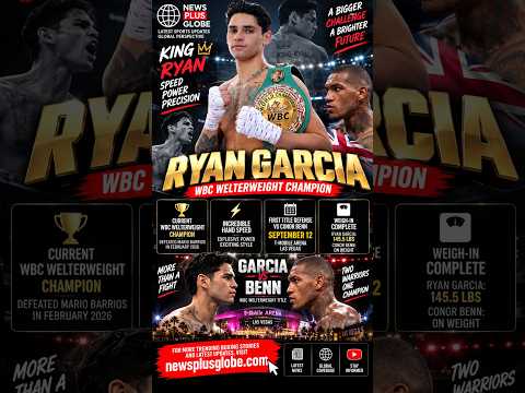 Ryan Garcia 🥊🔥 | WBC Welterweight Champion, Conor Benn Fight &amp; Boxing Career | News Plus Globe